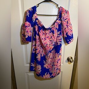Lilly Pulitzer Sanilla off the shoulder silk dress XXS
